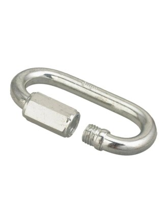 Карабин винтовой, диаметр 3 мм, белый цинк, 030050