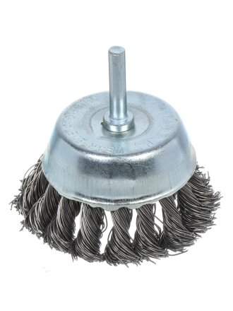 Щетка для дрели Bartex, 60 мм, чашка со шпилькой, крученая проволока, 88465