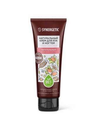 Крем для рук и ногтей, Synergetic, питательный, 75 мл