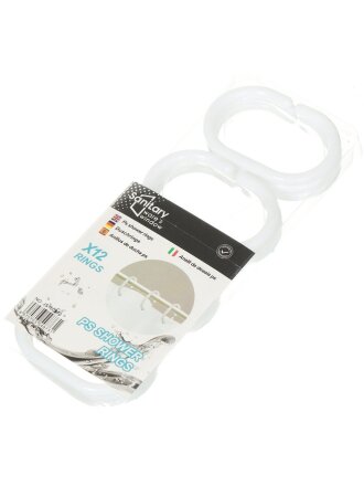 Кольца для штор, 12 шт, белые, Y3-561