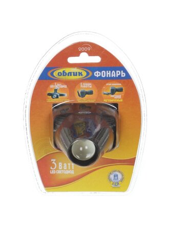 Фонарь налобный, Облик, 2009, пластик, 1LED 3ВТ BL1