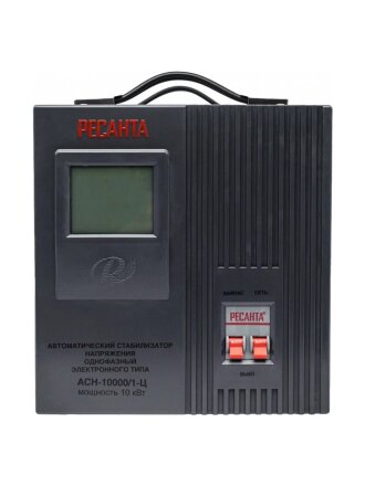 Стабилизатор напряжения Ресанта, ACH-10000/1-Ц, 10 кВт, 140-260 В, 63/6/8