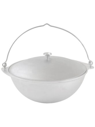 Казан походный литой алюминий, 6 л, с крышкой, Kukmara, кп61