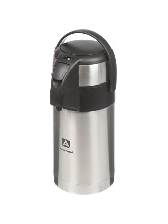 Термос сталь, 2.5 л, узкая горловина, Арктика, колба нержавеющая сталь, пневмонасос, 501-2500
