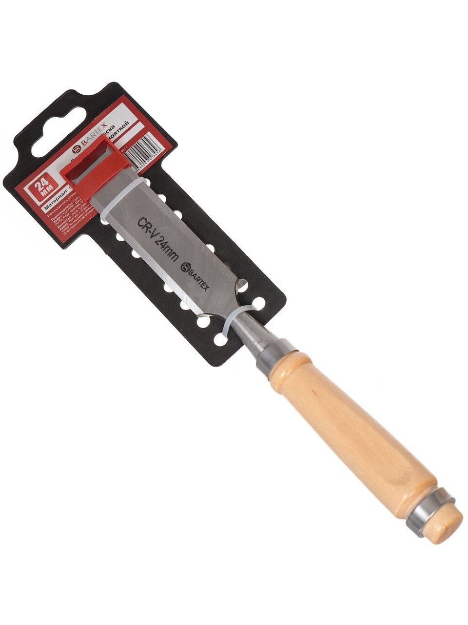 Долото-стамеска 24 мм, рукоятка дерево, Bartex, 1248324