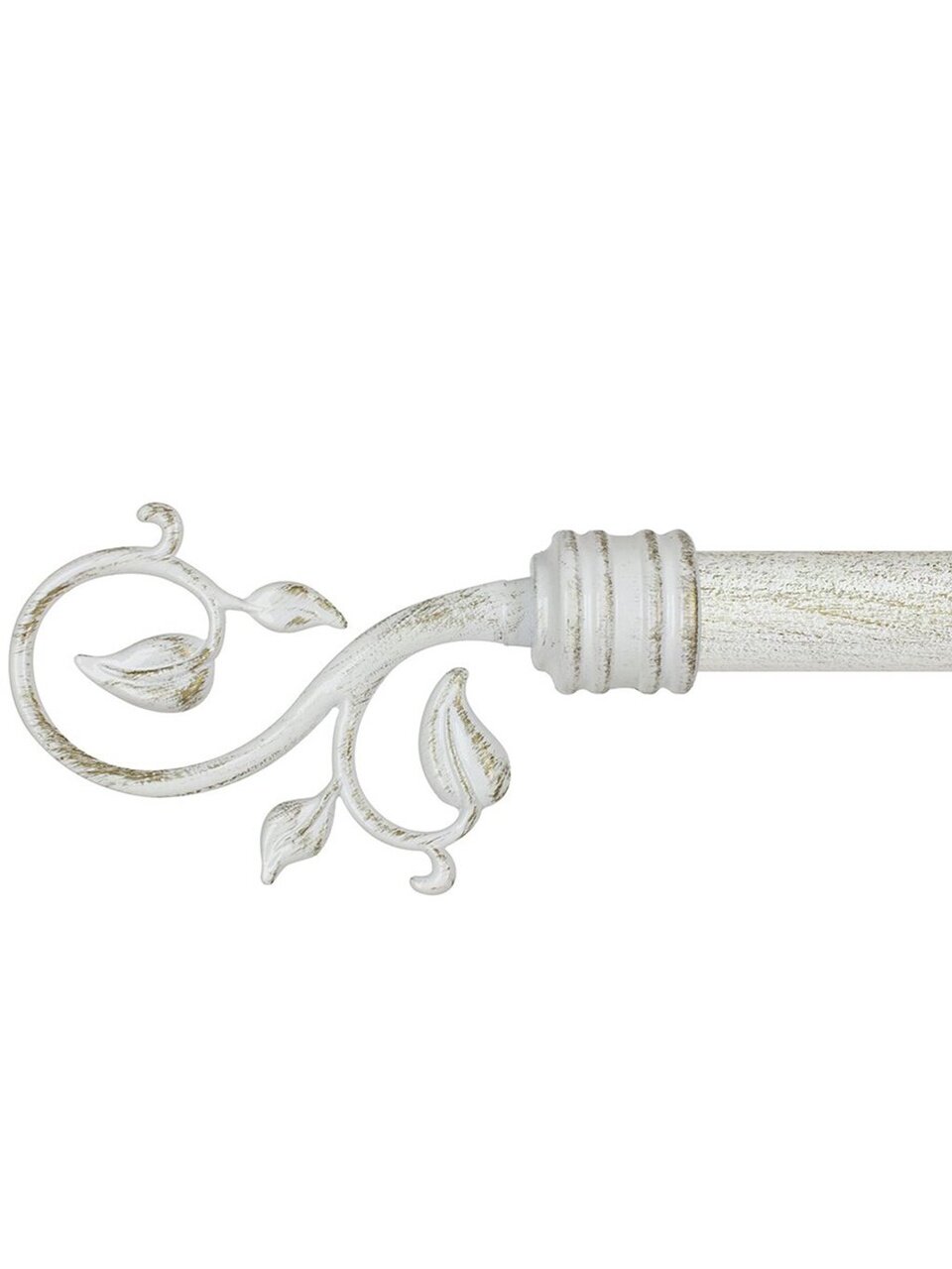 Наконечник карнизный Флора, диаметр 25 мм, белое золото, в тубе, СН-25-161-33