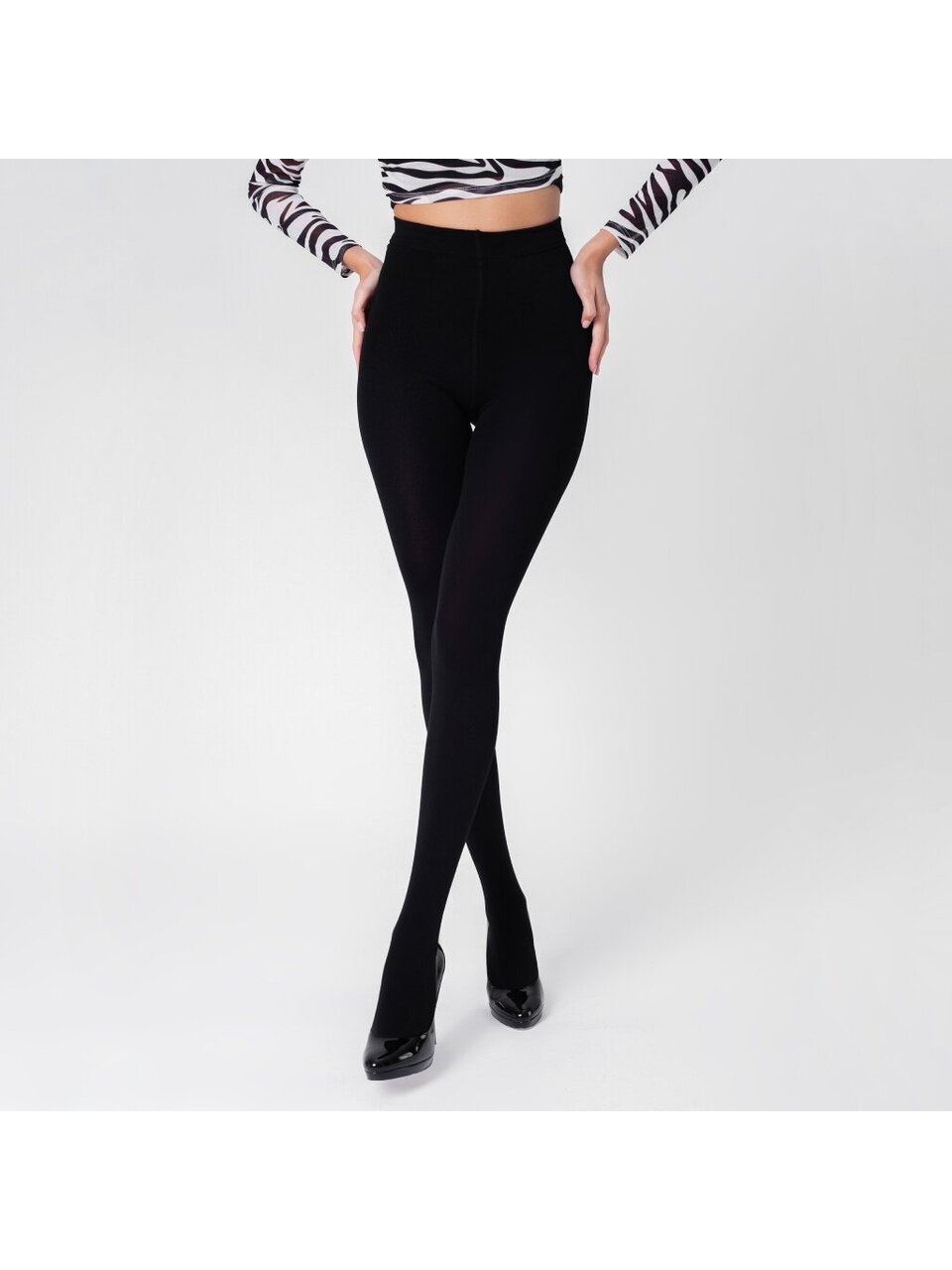 Колготки Oemen, D-2, р. 4, черные, утепленные