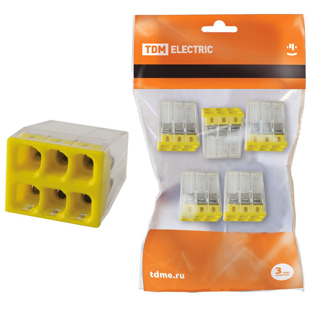Клемма КБМ-2273-246, строительно-монтажная, с пастой, 5 шт, 2.5 мм², TDM Electric, SQ0517-0126, Желтый
Клемма КБМ-2273-246, строительно-монтажная, с пастой, 5 шт, 2.5 мм², TDM Electric, SQ0517-0126, Желтый