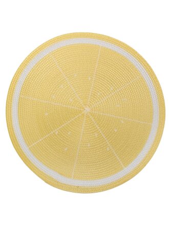 Салфетка для стола полимер, 38 см, круглая, Лимон, Y4-9136