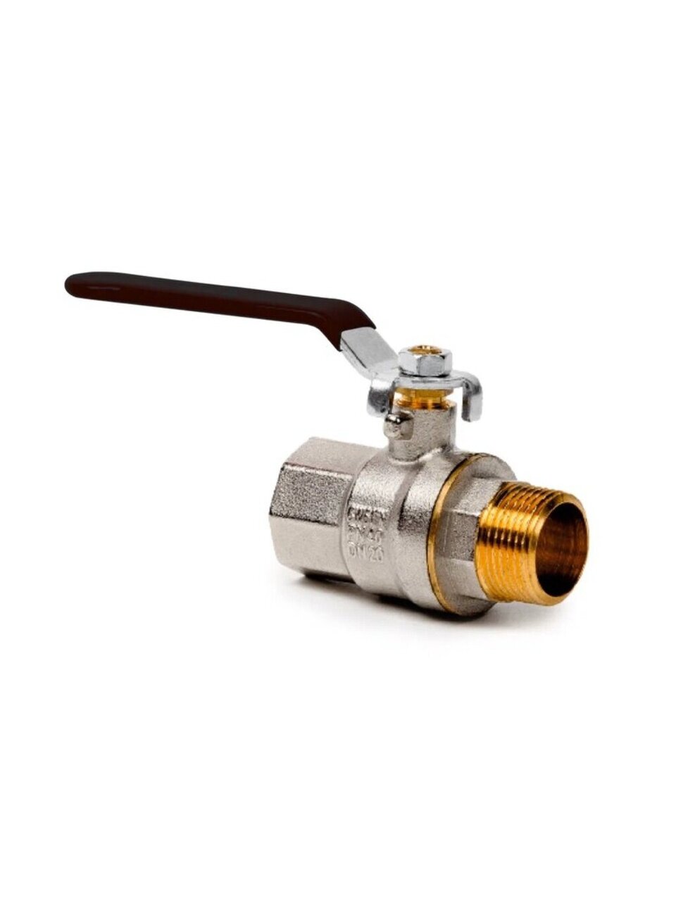 Кран для воды, 1"1/2, г-ш, ручка, PN40, РосТурПласт