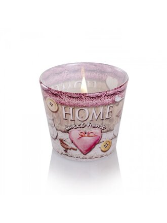 Свеча ароматизированная, 8х7.5 см, в стакане, Bartek Candles, Дом милый дом