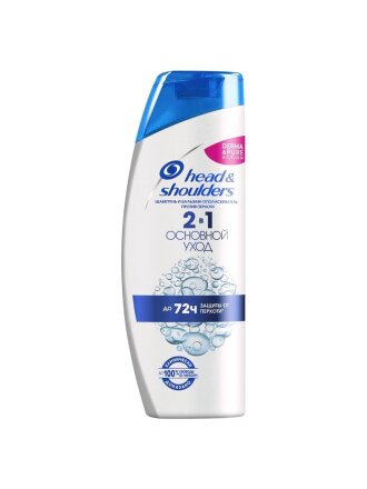 Шампунь Head & Shoulders, 2в1 Основной уход, против перхоти, 200 мл