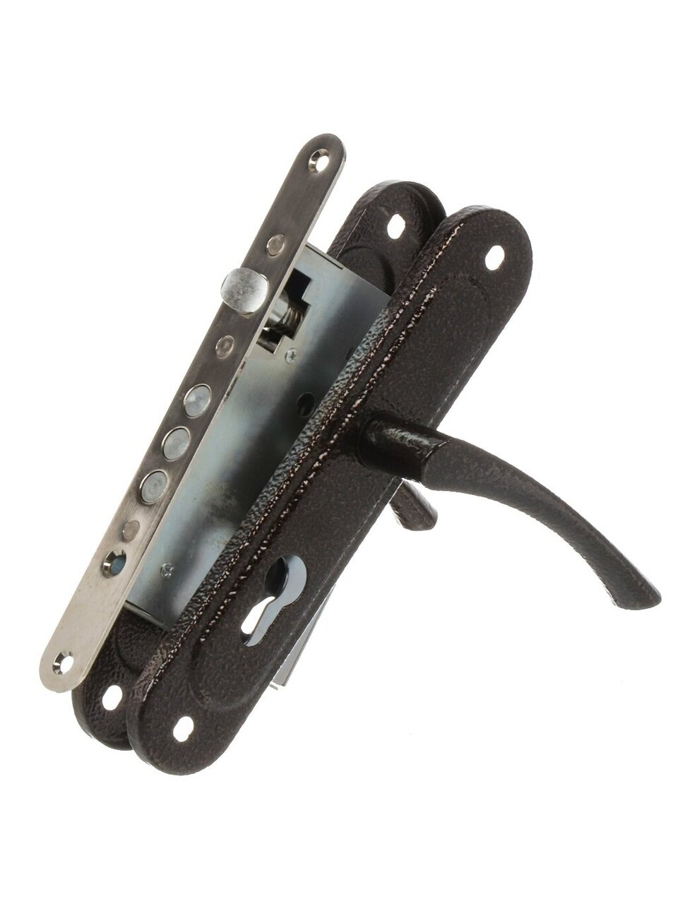 Замок врезной Зенит, ЗВ4.009/17, БП-00011395, ручка в комплекте, цилиндровый, медь