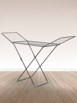 Сушилка для белья напольная, полотно 20 м, 189х53.5х114 см, складная, 22 прута, 17 кг, серебряная, Nika, СБ2