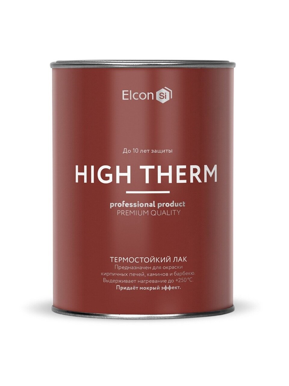 Лак Elcon, High Therm, 00-00002950, бесцветный, для внутренних и наружных работ, 1 л