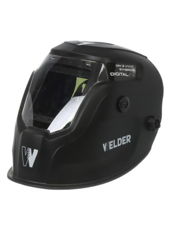 Маска сварочная хамелеон, Welder, Ф11 Digital, 3/4-8/9-13 DIN, полипропилен, поликарбонат, 98х87 мм, черная, WDP-VISION-Ф11-П