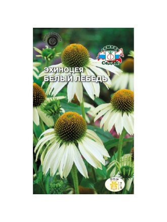 Семена Цветы, Эхинацея, Белый лебедь, 0.1 г, цветная упаковка, Седек