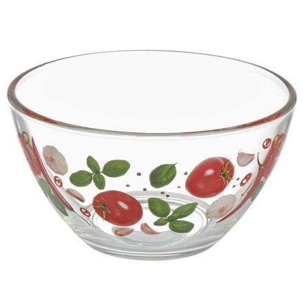 Салатник стекло, круглый, 11х6 см, Гладкий, Овощной микс, ОСЗ, С1322