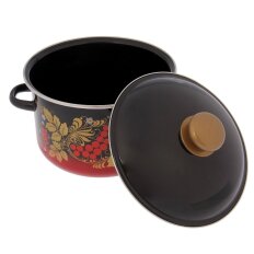 Кастрюля эмалированная сталь, 4 л, с крышкой, крышка сталь, Сибирские товары, Рябинушка, 7MD201M, индукция Кастрюля эмалированная сталь, 4 л, с крышкой, крышка сталь, Сибирские товары, Рябинушка, 7MD201M, индукция
