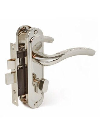 Замок врезной Avers, 0827/60-C-NI, 17215, ручка в комплекте, цилиндровый, никель