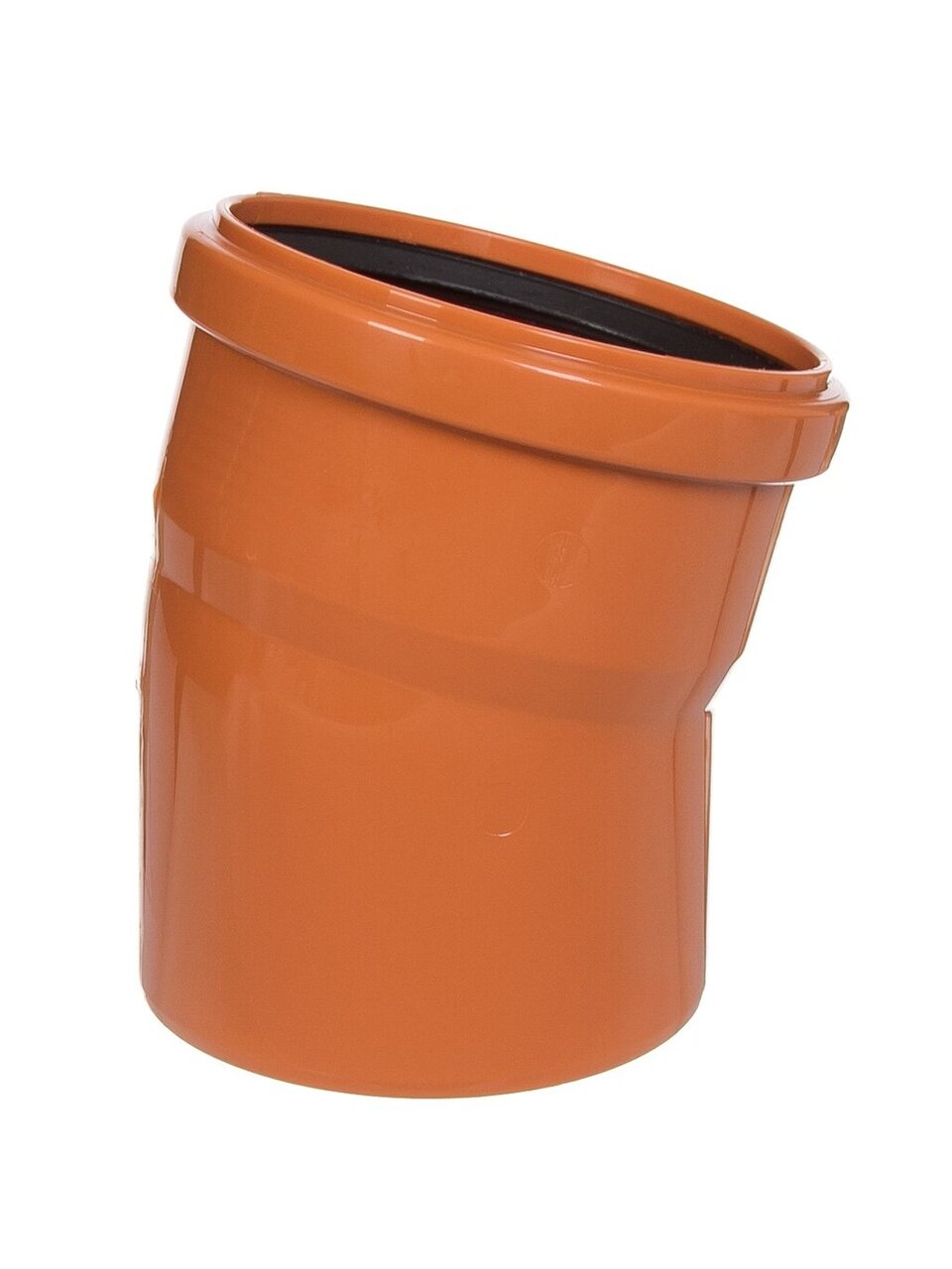 Уголок канализационный 110 мм, 15 °, РосТурПласт, наружный, рыжий, 36657