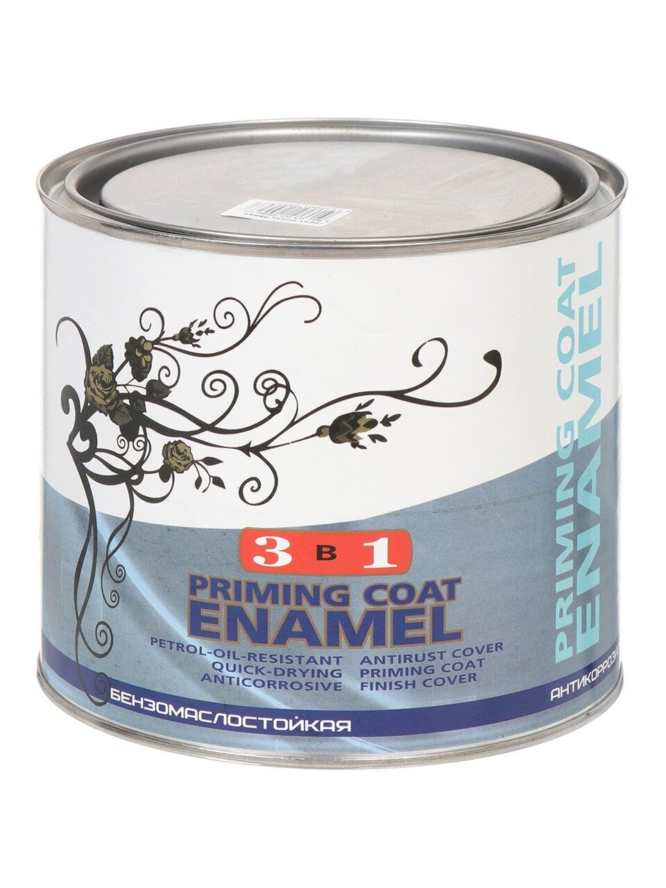 Грунт-эмаль Палитра, по ржавчине, алкидная, белая, 1.9 кг