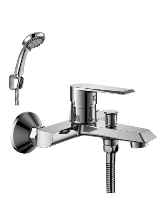 Смеситель для ванны, Rossinka, короткий излив, с картриджем, хром, RS28-31