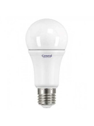 Лампа светодиодная E27, 11 Вт, 230 В, груша, 2700 К, теплый белый свет, General Lighting Systems, GLDEN-WA60, WA60, 636700