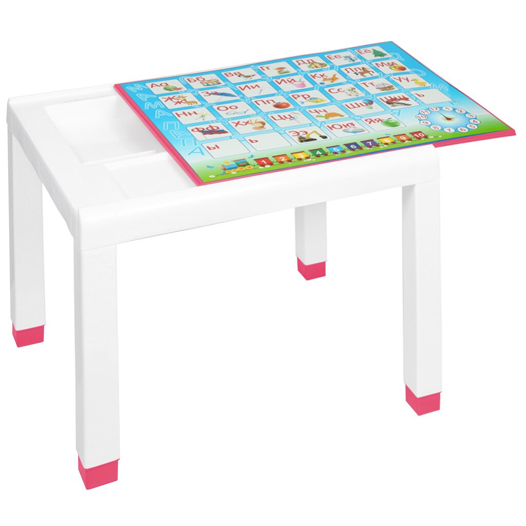 Столик детский пластик, 60х50х49 см, с деколью, розовый, Стандарт Пластик Групп, 160-057