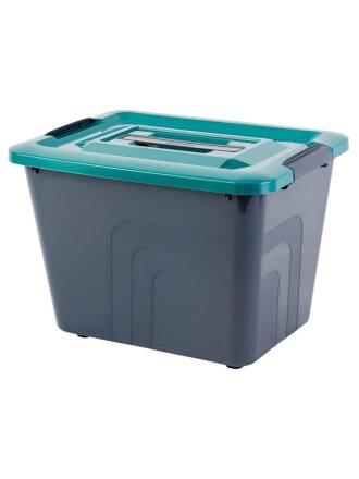 Ящик для хранения, 18 л, 38.1х29х27.3 см, с крышкой, с вкладышем, вулканический базальт, Bergen, Fjord, PT655511026