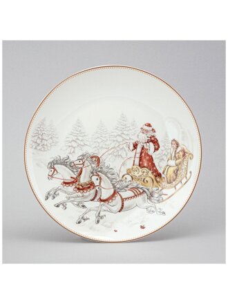 Тарелка закусочная, фарфор, 20.5 см, круглая, Морозко, Lefard, 85-2036