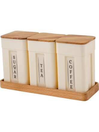 Набор емкостей для сыпучих продуктов, пластик, 0.75 л, 3 шт, на подставке, Sugar&Spice, Rosemary, SE106812996