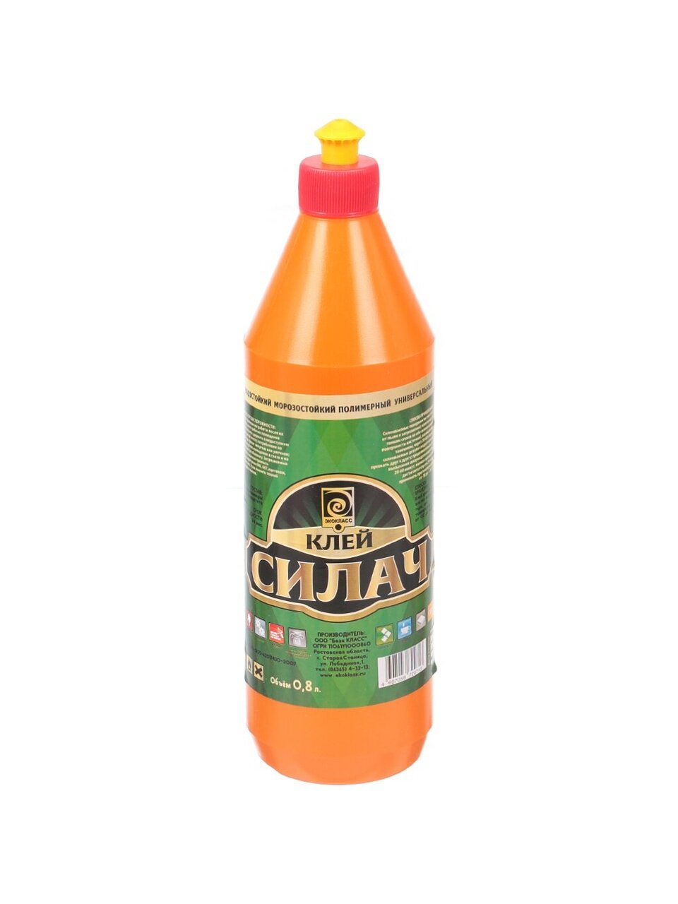 Клей бесцветный, водостойкий, однокомпонентный, 800 мл, Силач
