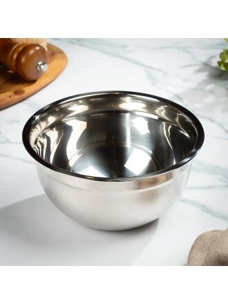 Миска походная, металл, 1.8 л, 20 см, глубокая, 0,5 мм, B020139