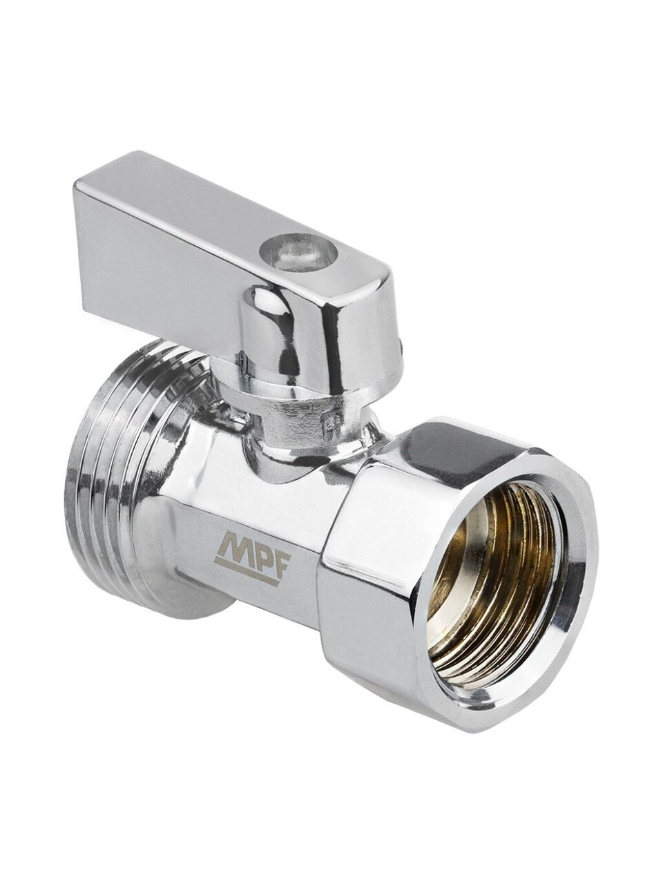 Кран для воды (мини), 1/2"х3/4", г-ш, латунь, ручка-флажок, MasterProf