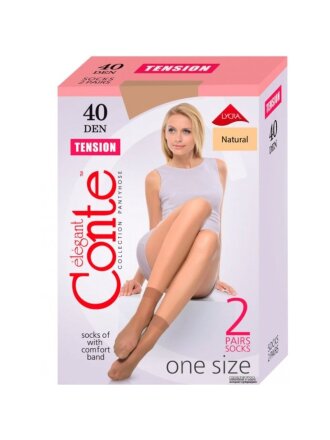 Носки для женщин, Conte, Tension, natural, р. 23-25, 2 пары, 40 DEN, 8С-7 СП