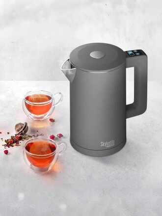Чайник Редмонд, SkyKettle KM231S, Strix, серый, 1.7 л, 2200 Вт, скрытый нагревательный элемент, пластик