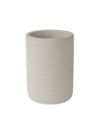 Стакан для зубных щеток, 7х7х10.5 см, керамика, цемент, Zenfort, Stone, 106650