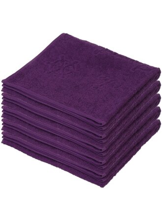 Полотенце пляжное 70х140 см, 375 г/м2, жаккард, Вышневолоцкий текстиль, Якоря, 702, фиолетовое, Россия, Ж1-70140.1141.375