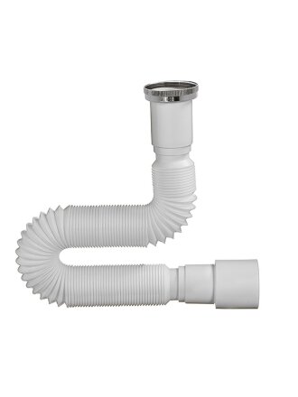 Гофра для сифона 650 мм, 1" 1/2х40/50, полипропилен, с гайкой, Orio, АС-10132М