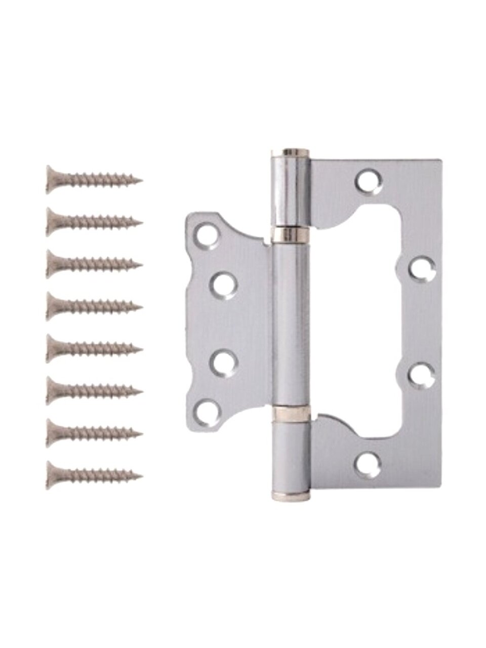 Петля накладная для деревянных дверей, Code Deco, 100х75х2.5 мм, универсальная, B2-CRM, 30173, 2 подшипн., матовый хром