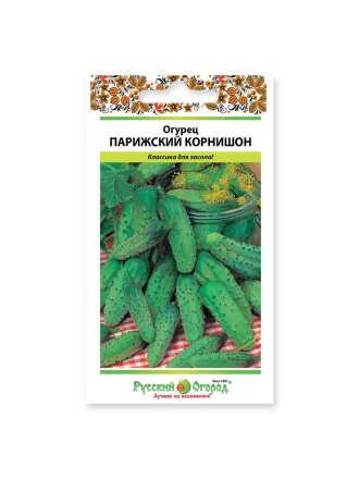Семена Огурец, Парижский корнишон, 0.5 г, цветная упаковка, Русский огород