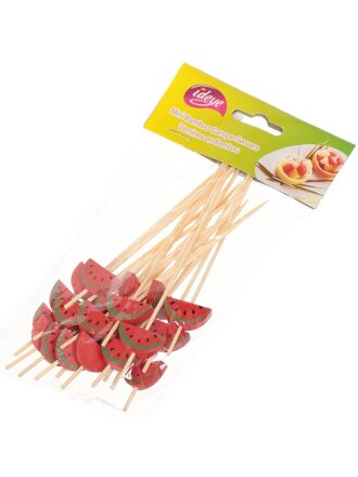 Шпажки декоративные бамбук, 12 см, 25 шт, в ассортименте, Арбуз/Ананас, Y481