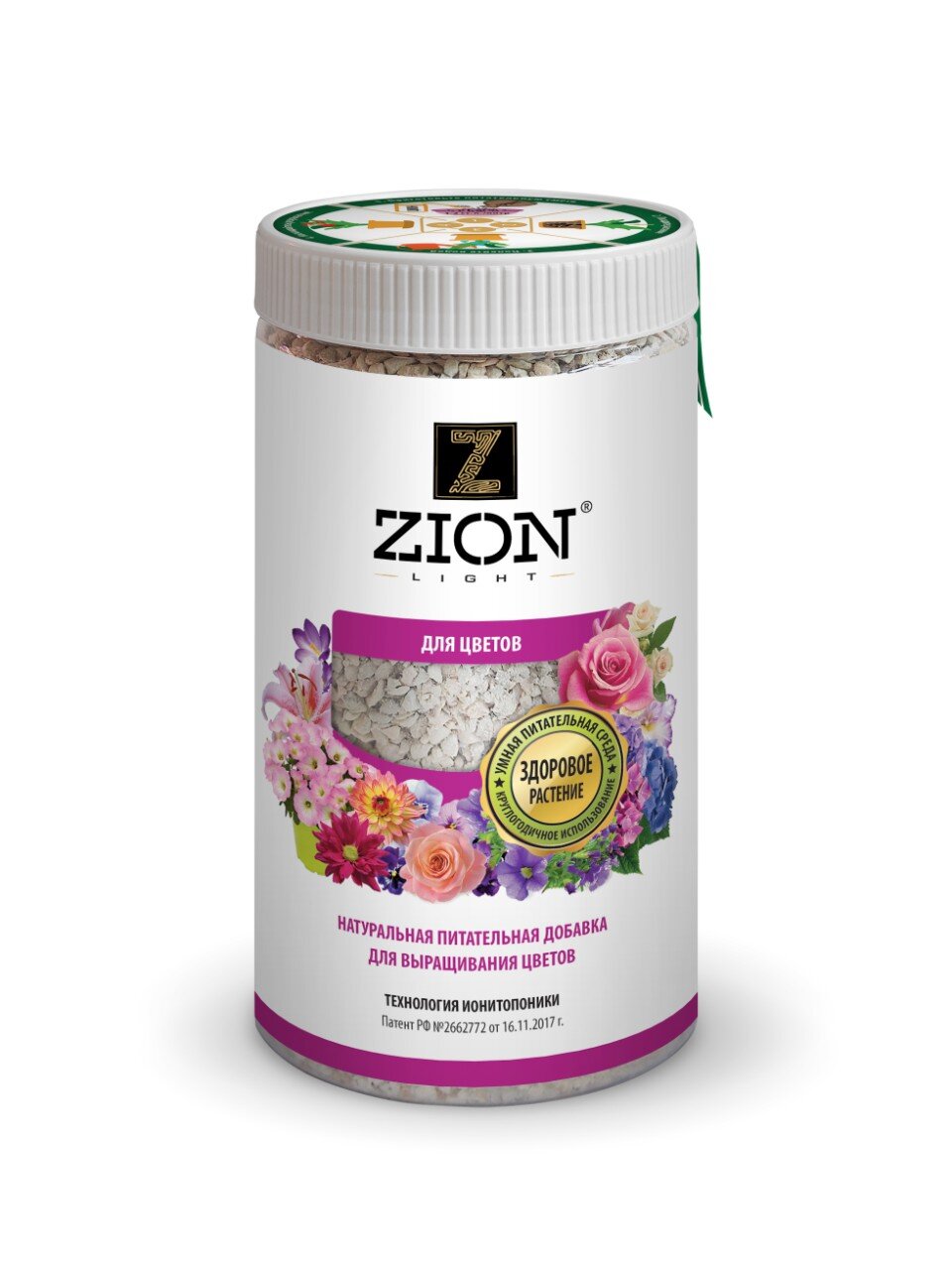 Удобрение для цветов, минеральное, субстрат, 800 г, Zion