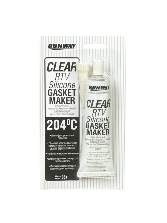 Герметик силиконовый, многофункциональный, Runway, RW8502, 85 г, прозрачный