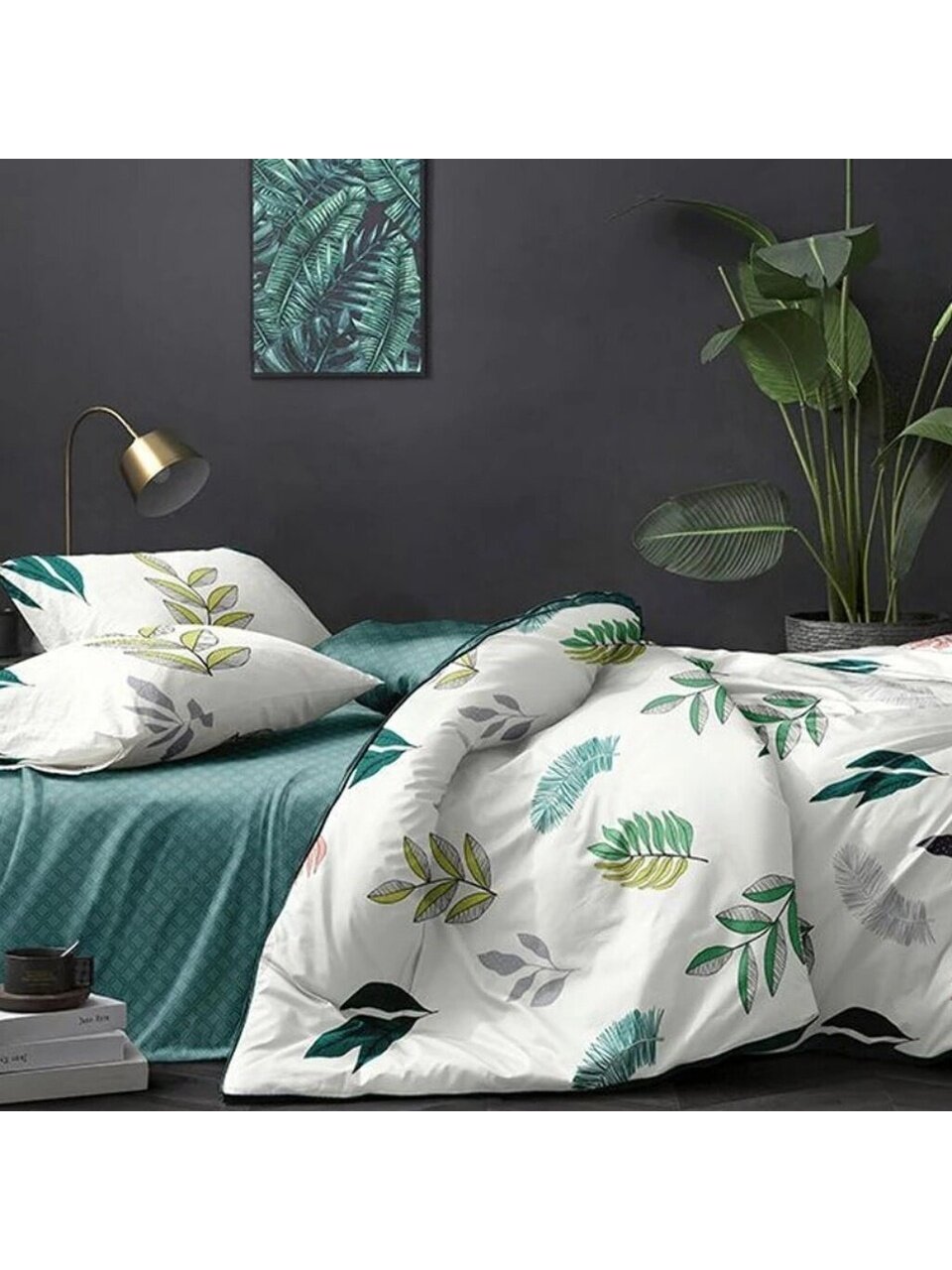 Постельное белье 2-спальное, с европростыней, простыня 210х240 см, 2 наволочки 70х70 см, пододеяльник 175х210 см, Бояртекс, сатин-твил, 715 A/B (N), Pandora