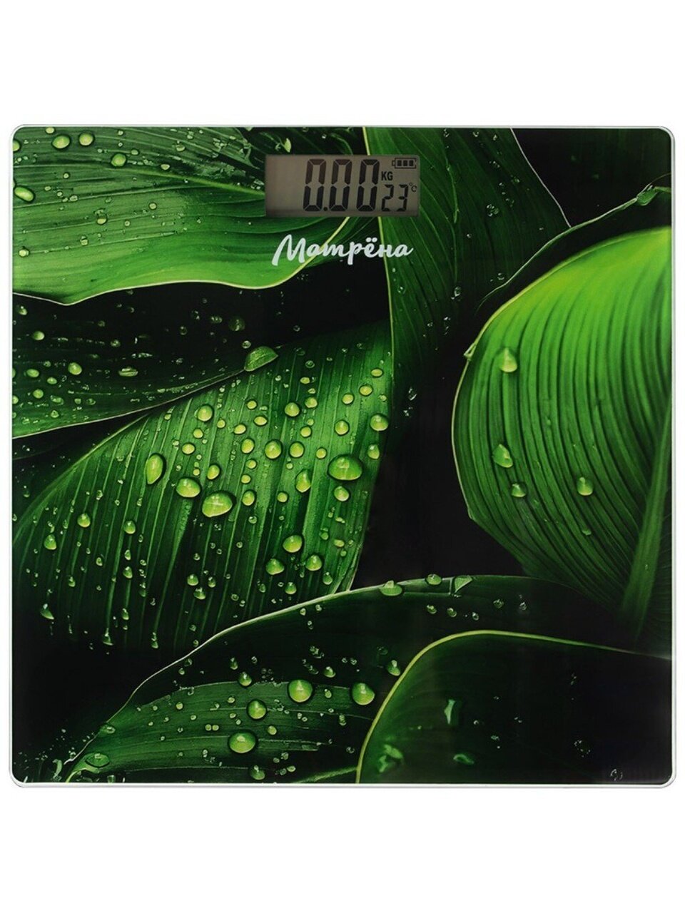 Весы напольные электронные, Матрена, MA-032A, стекло, до 150 кг, 26х26 см, LCD-дисплей