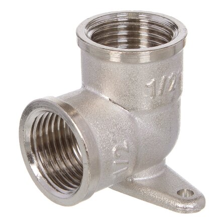 Уголок 1/2'', г-г, никель, с креплением, STI