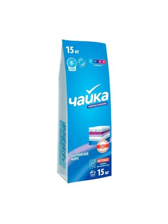 Стиральный порошок Чайка, 15 кг, ручной + автомат, универсальный, Балтийское море