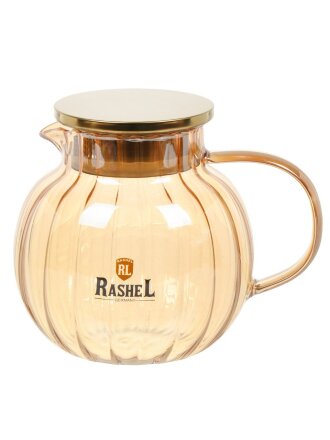 Чайник заварочный стекло, 1.4 л, кувшин, RasheL, R-8365, янтарный